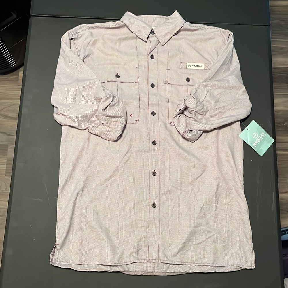 magellan fishing button up